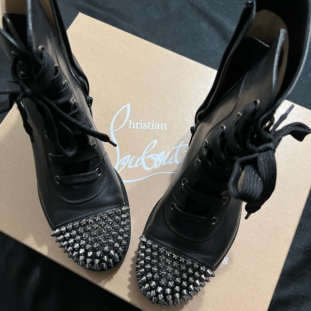 Christian Louboutin Black TS Croc Flat